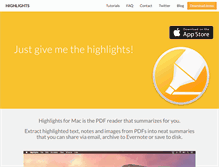 Tablet Screenshot of highlightsapp.net